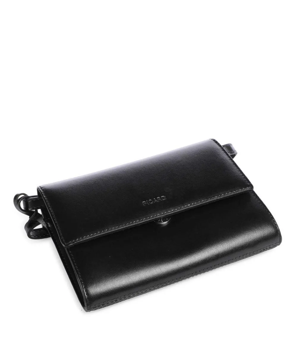 Auguri Umhängetasche Rindsleder schwarz