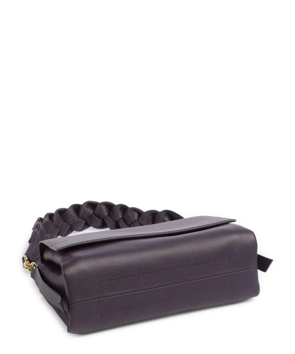 Boheme Grana Double Schultertasche genarbtes Rindsleder pflaume