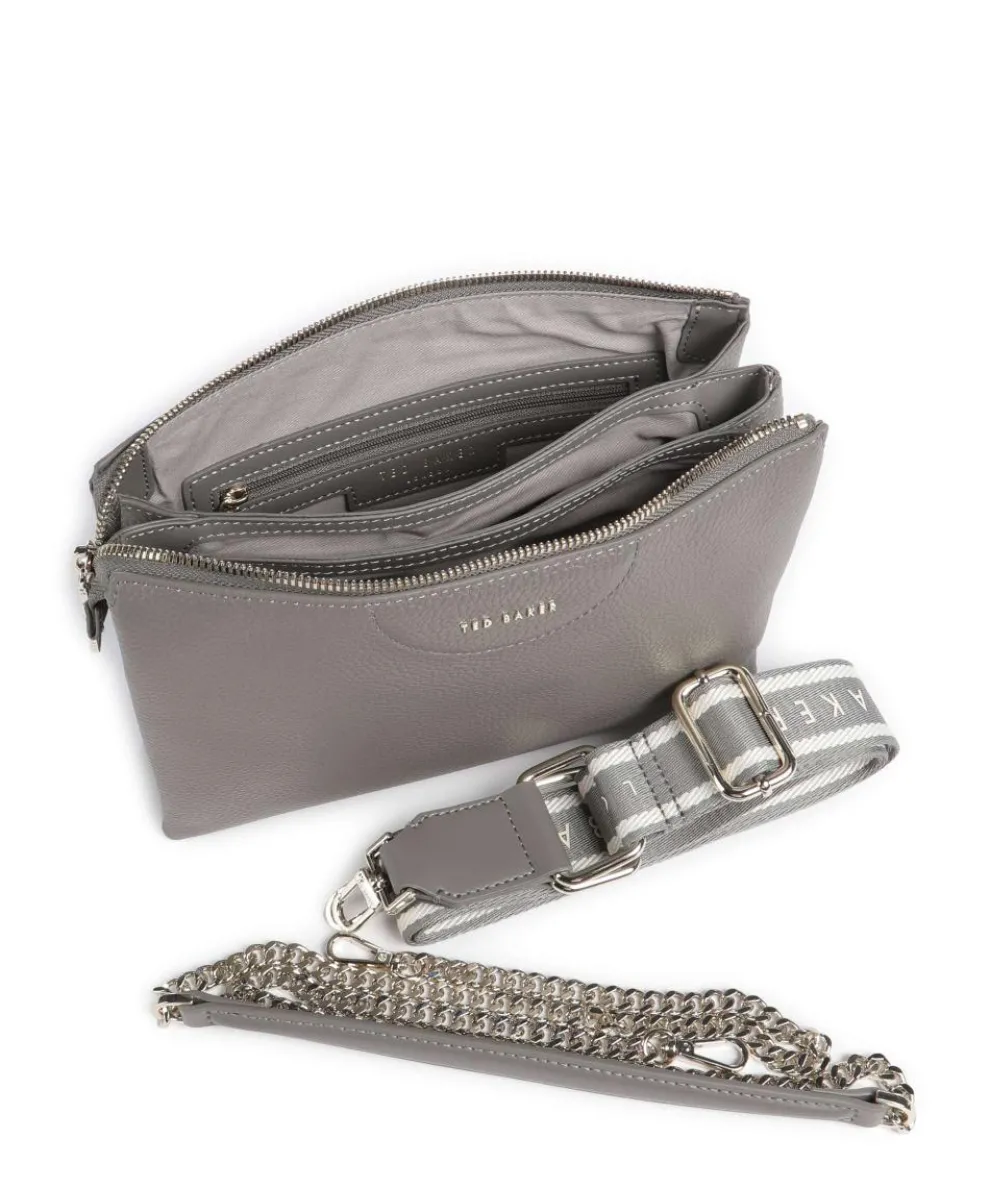 Esille Umhängetasche genarbtes Rindsleder dunkelgrau