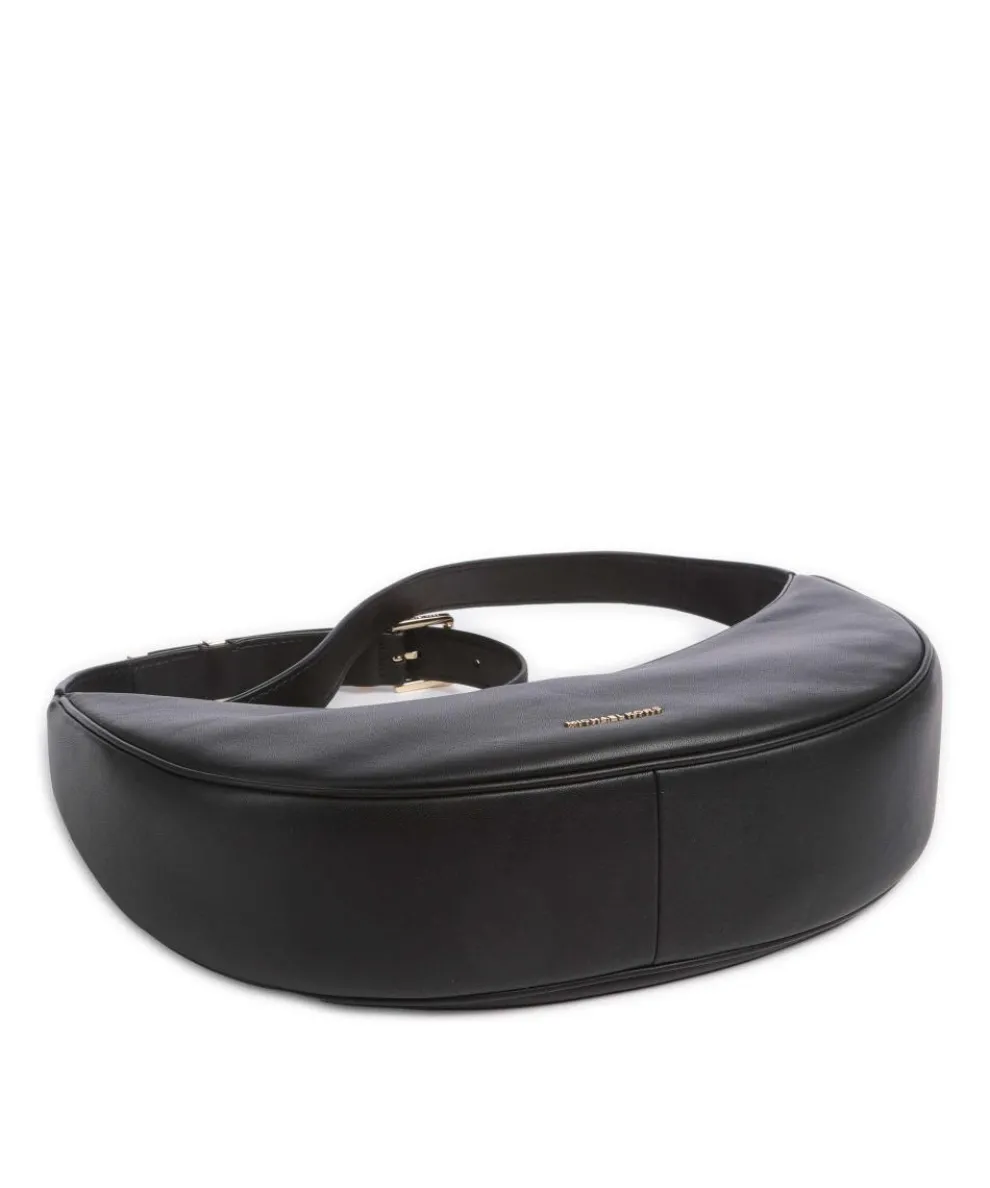 Avra Schultertasche fein genarbtes Rindsleder schwarz