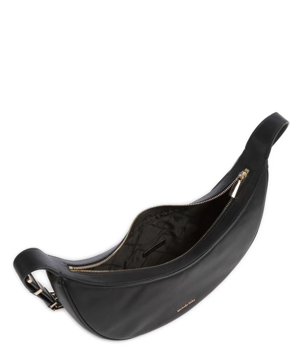 Avra Schultertasche fein genarbtes Rindsleder schwarz