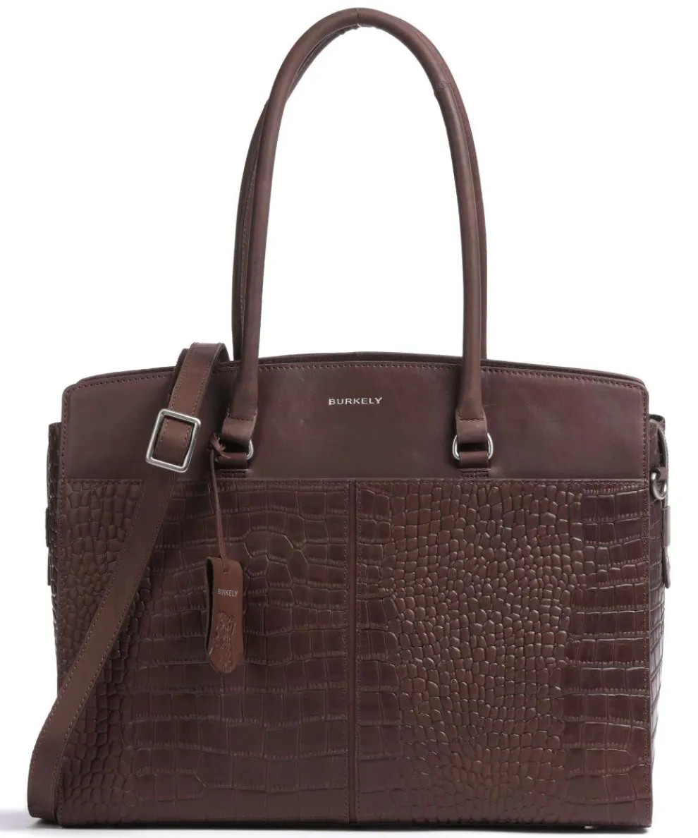 Cool Colbie Shopper 15″ geprägtes Leder dunkelbraun