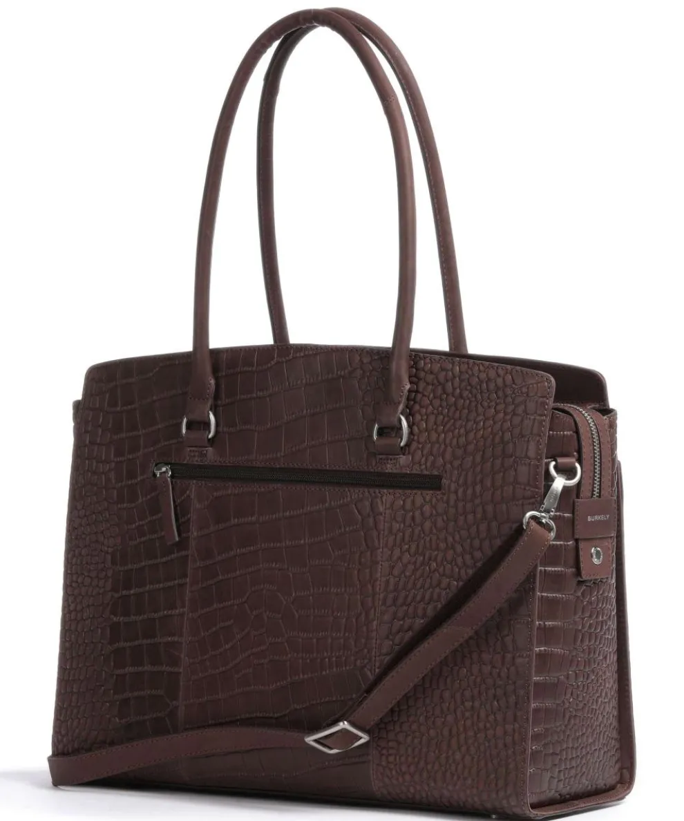 Cool Colbie Shopper 15″ geprägtes Leder dunkelbraun