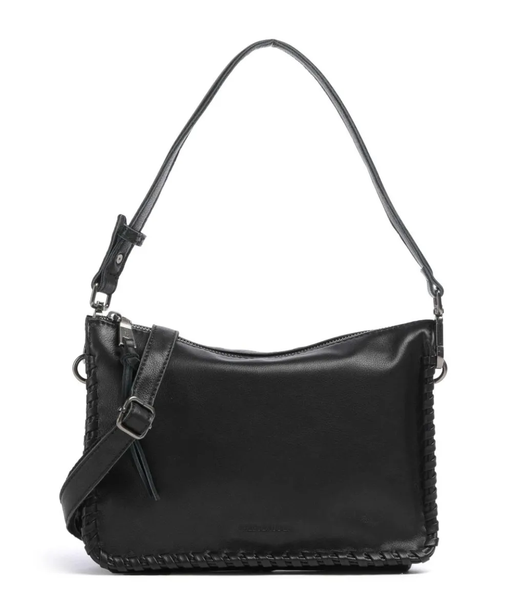 Calm Umhängetasche Leder schwarz