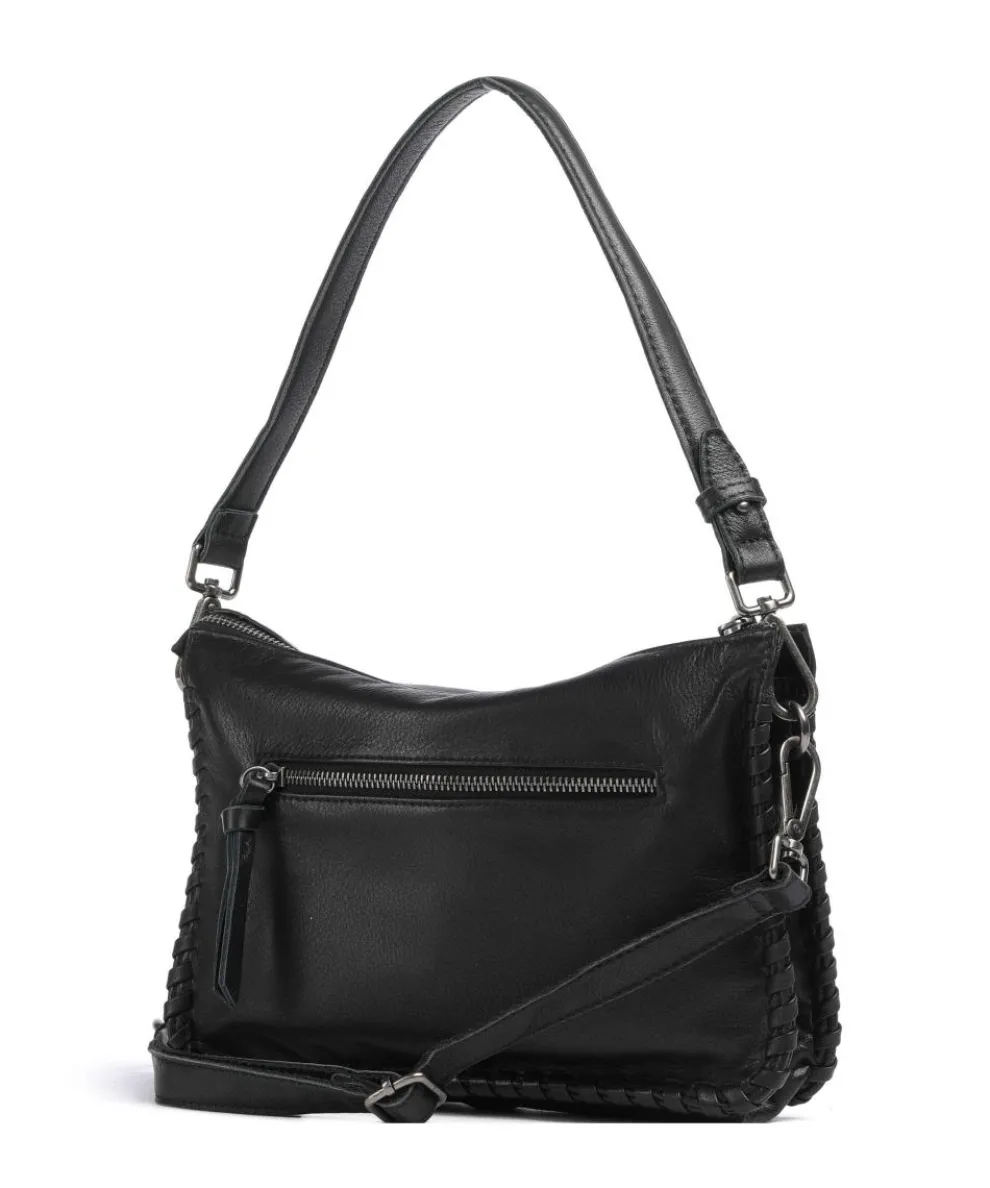 Calm Umhängetasche Leder schwarz