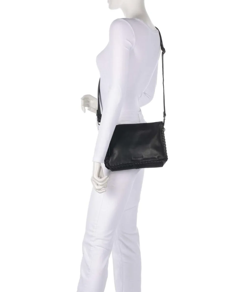 Calm Umhängetasche Leder schwarz