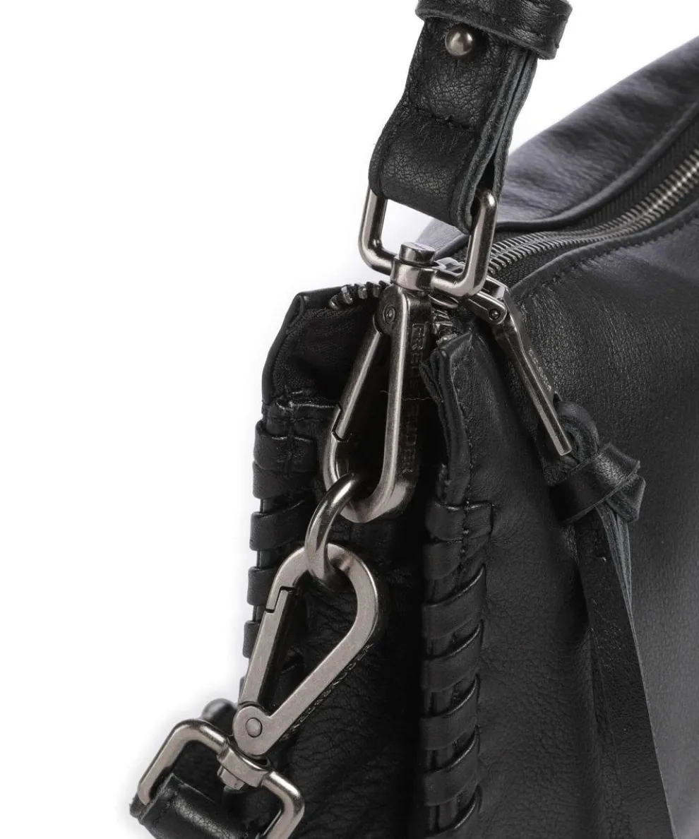 Calm Umhängetasche Leder schwarz