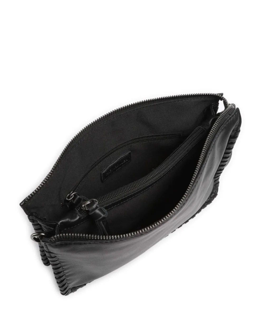 Calm Umhängetasche Leder schwarz