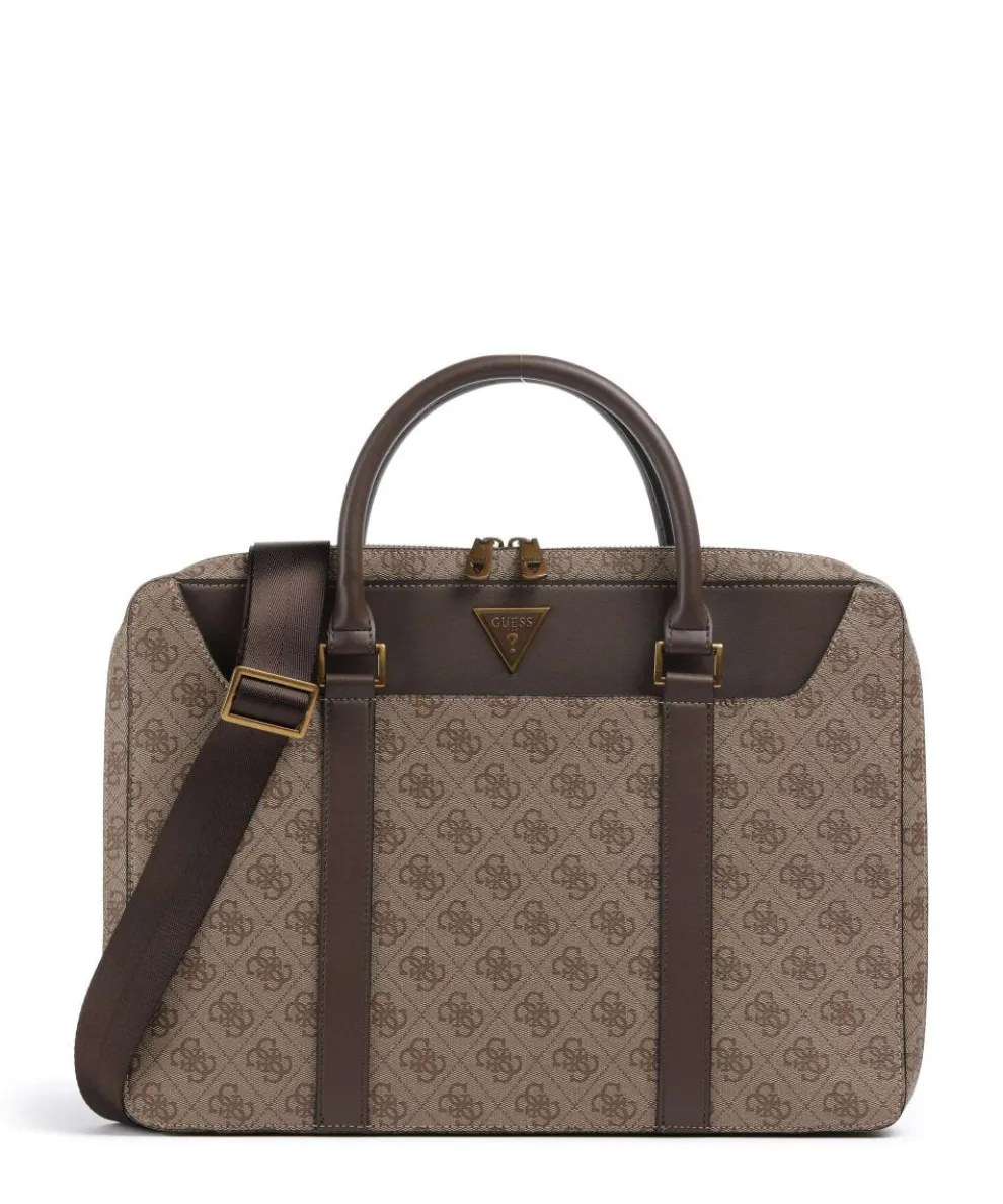 Vezzola Aktentasche 13″ Lederimitat beige/braun