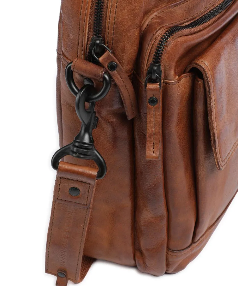 Apache Aktentasche 15″ genarbtes Leder cognac