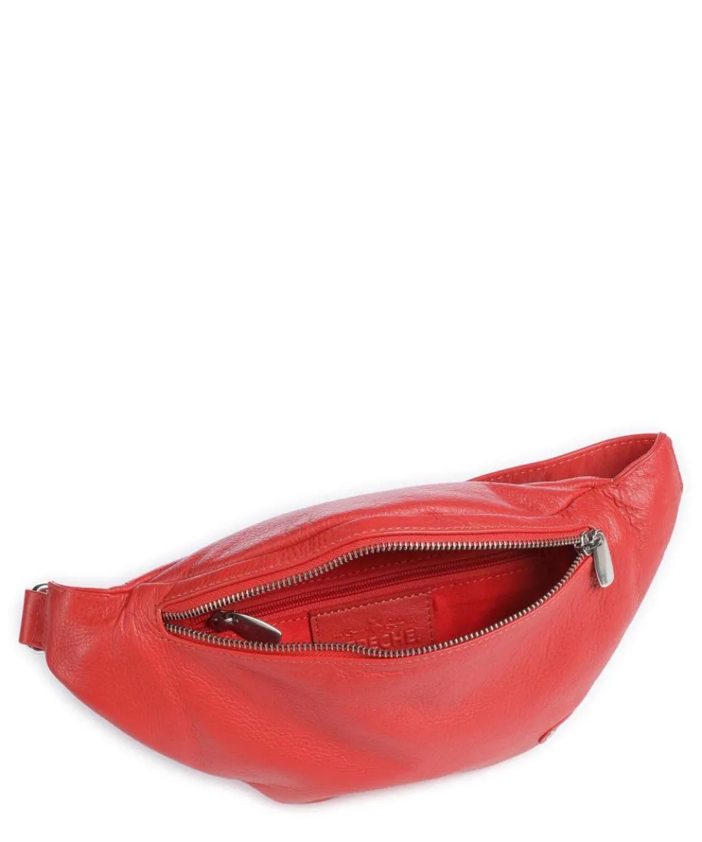 Fashion Favorites Gürteltasche weiches Rindsleder rot