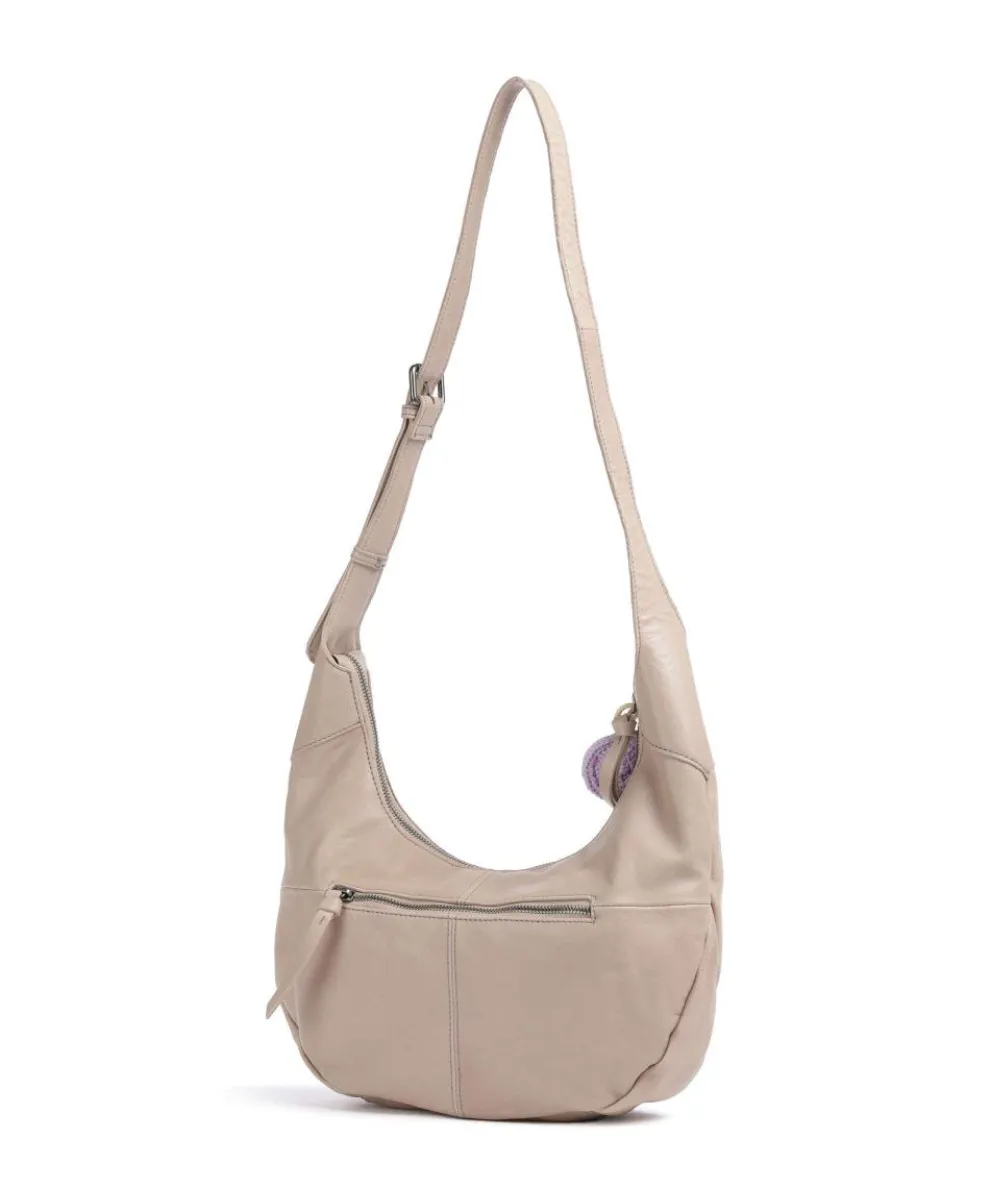 Take A Smile Beuteltasche Schafsleder beige