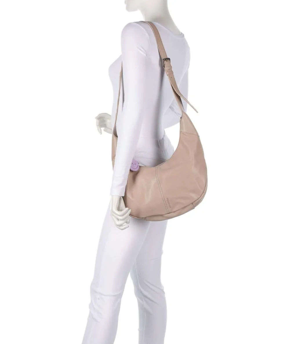 Take A Smile Beuteltasche Schafsleder beige