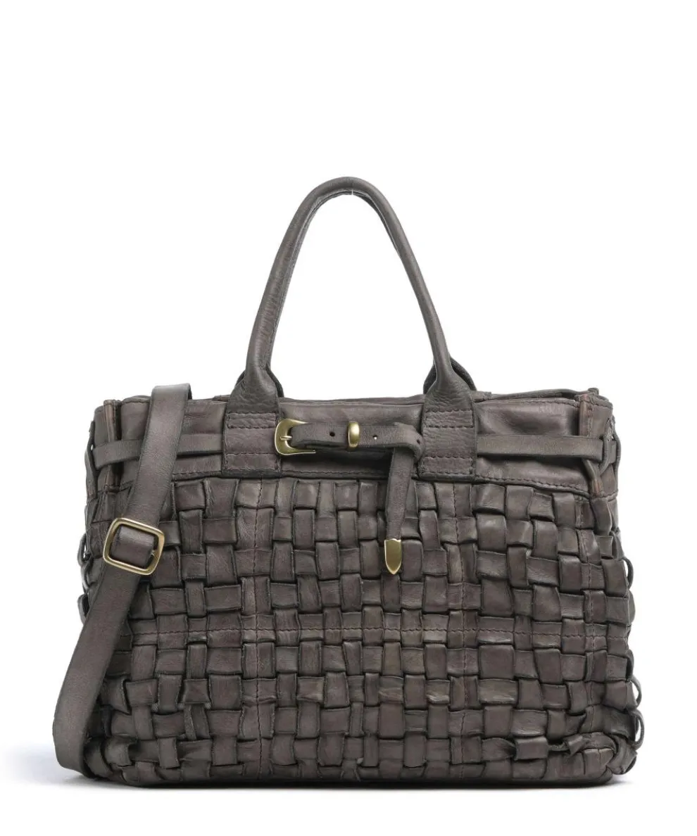 Handtasche fein genarbtes Rindsleder grau