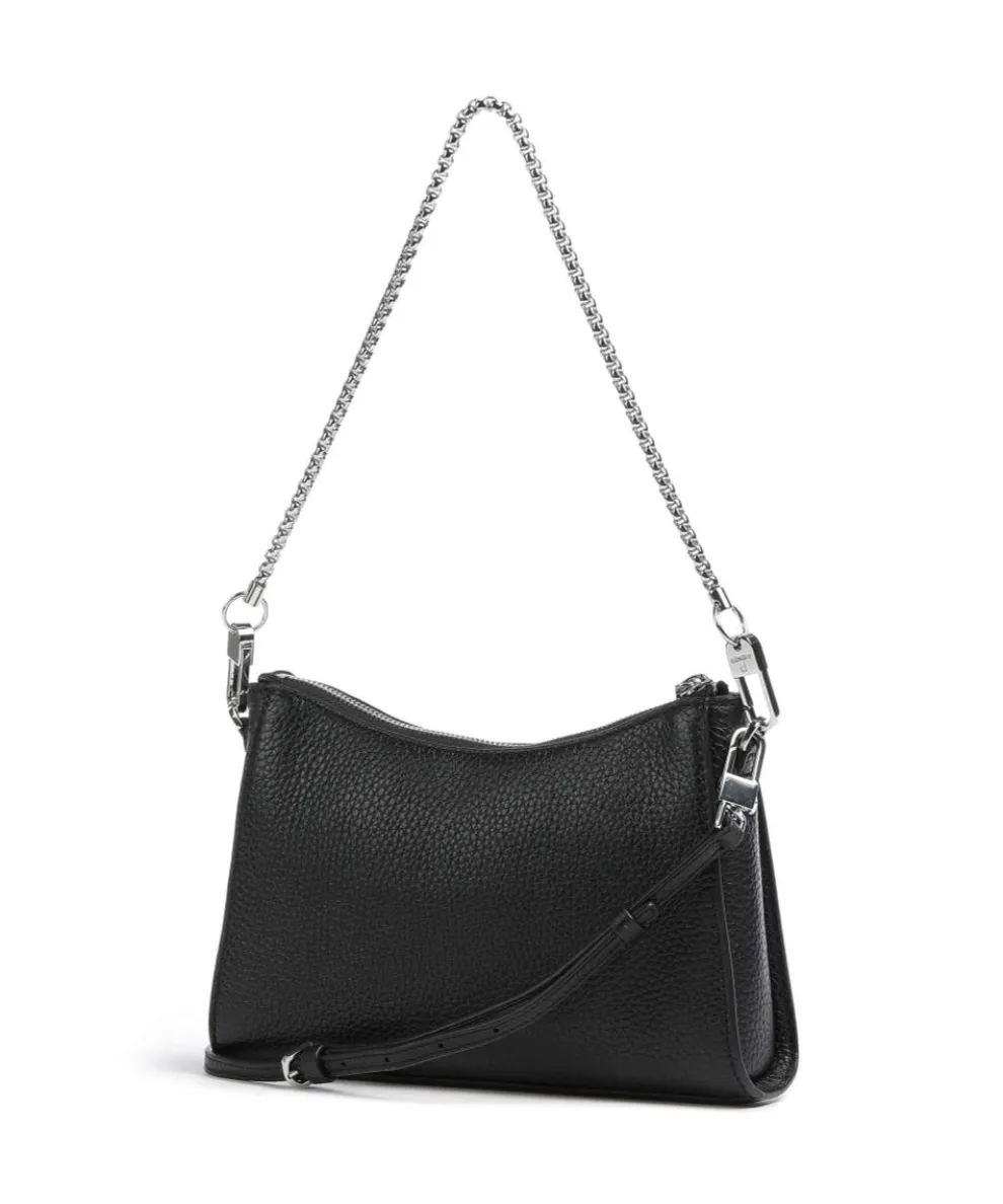 Ivy S Schultertasche genarbtes Rindsleder schwarz