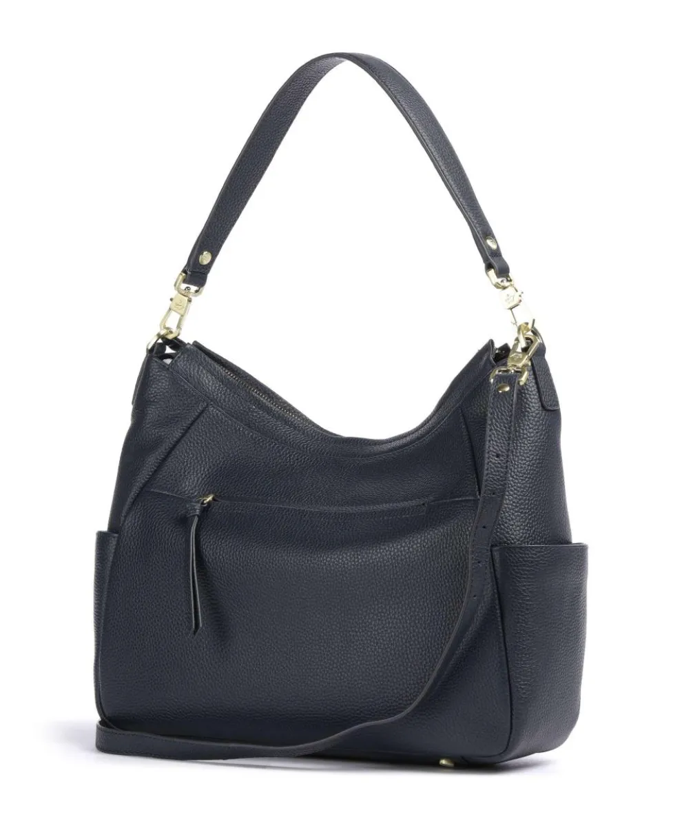 Hanna Beuteltasche genarbtes Rindsleder navy