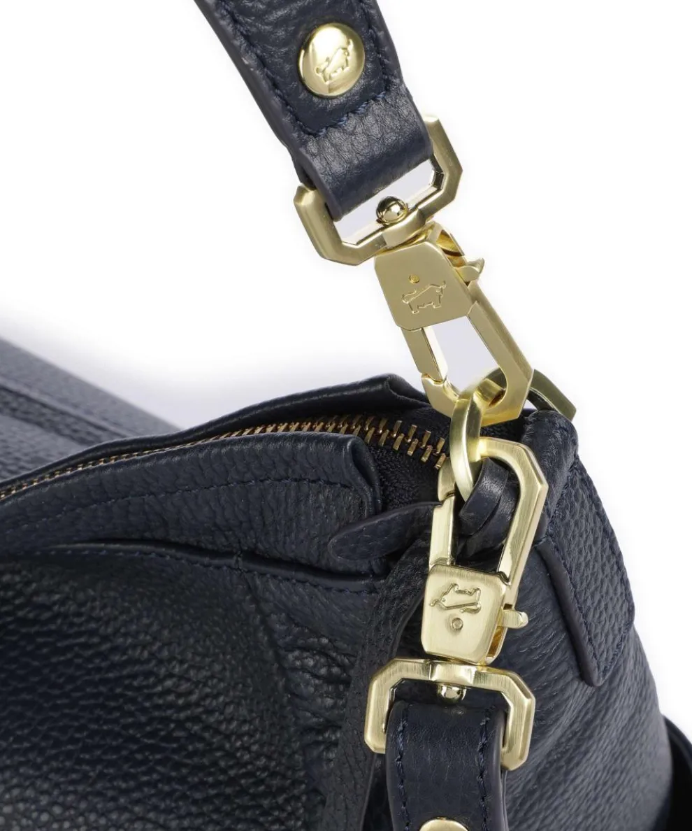 Hanna Beuteltasche genarbtes Rindsleder navy