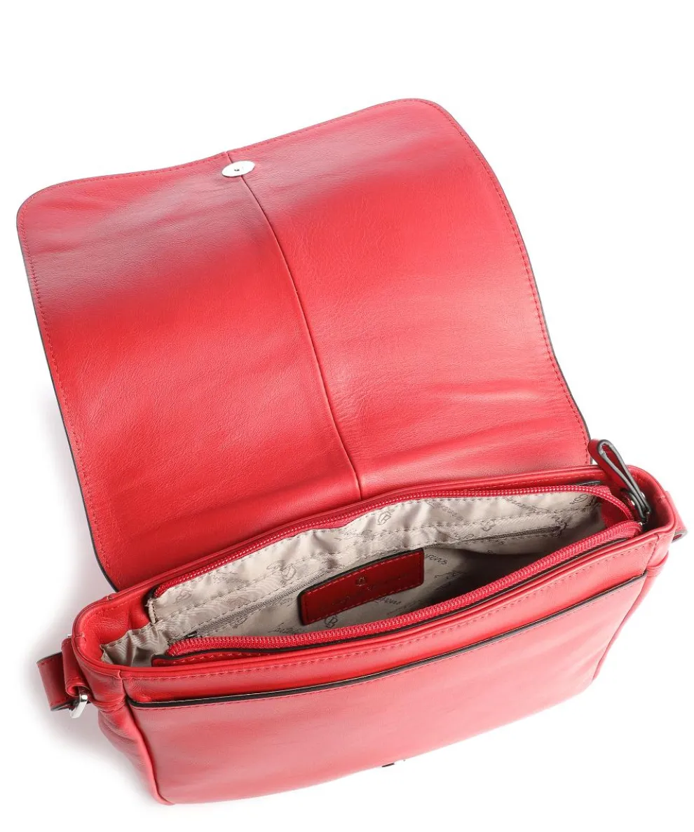 Babette Nappa Umhängetasche fein genarbtes Rindsleder rot