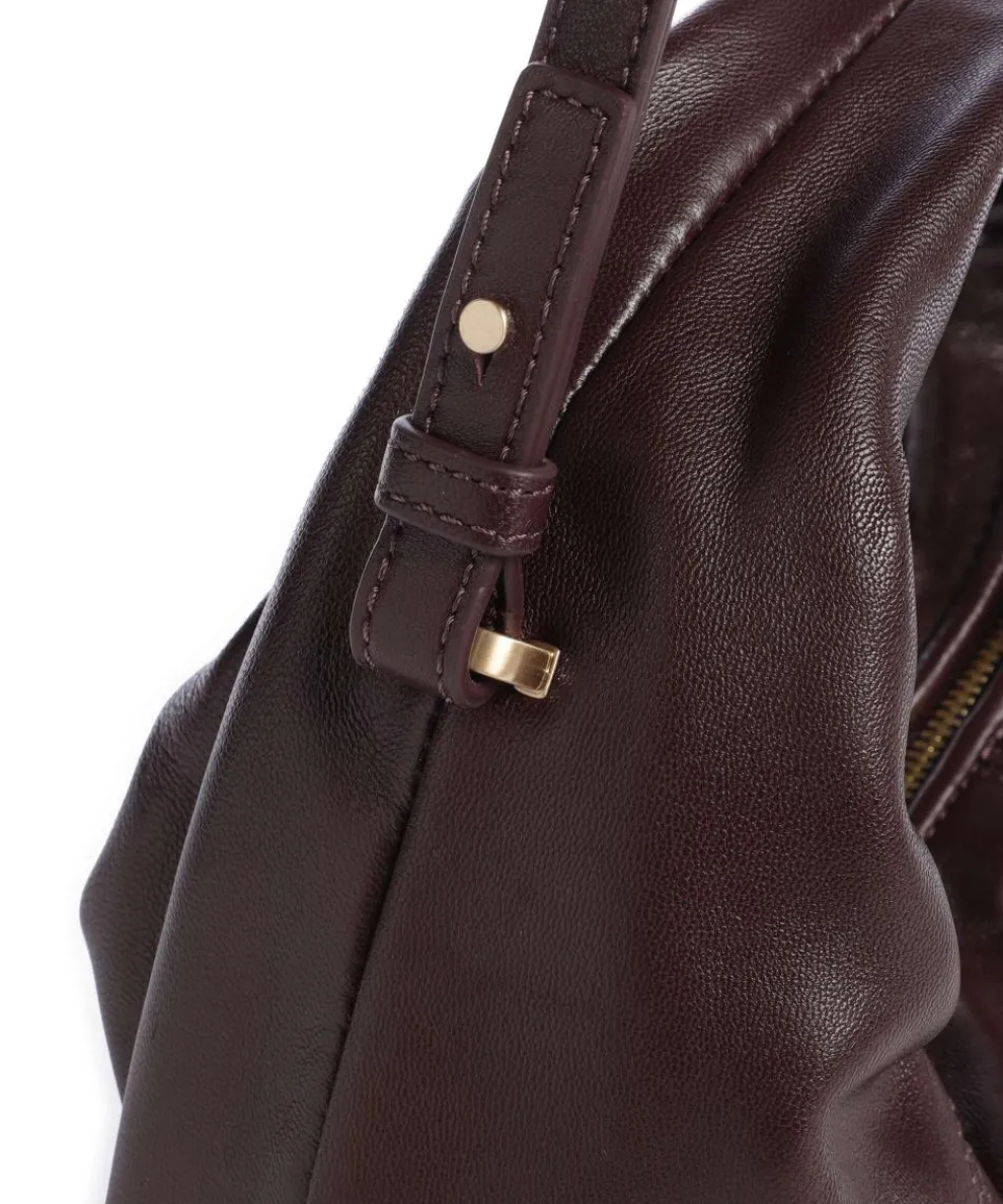 Greta Icon Crinkle Silky Handtasche Lammleder wein