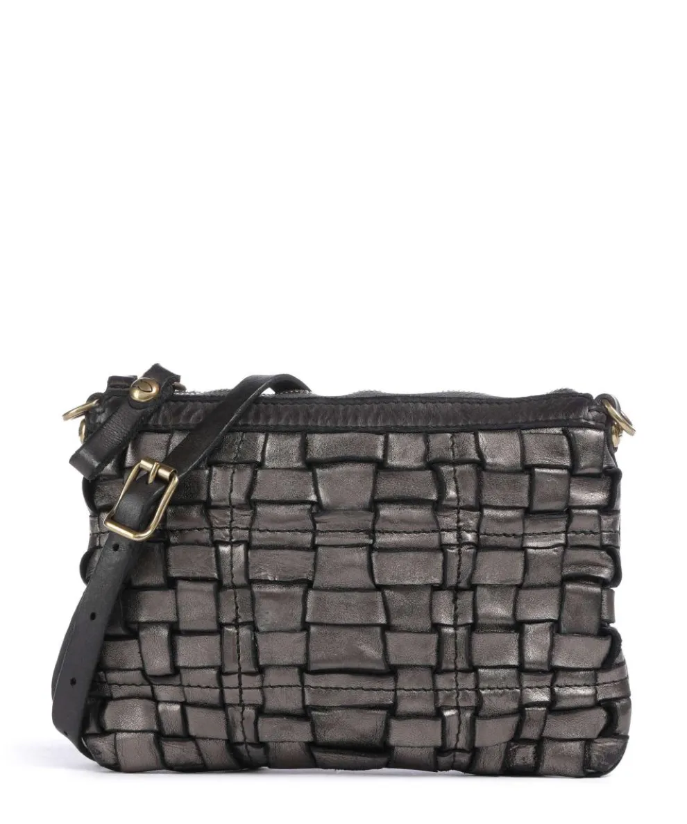 Umhängetasche fein genarbtes Rindsleder dunkelgrau