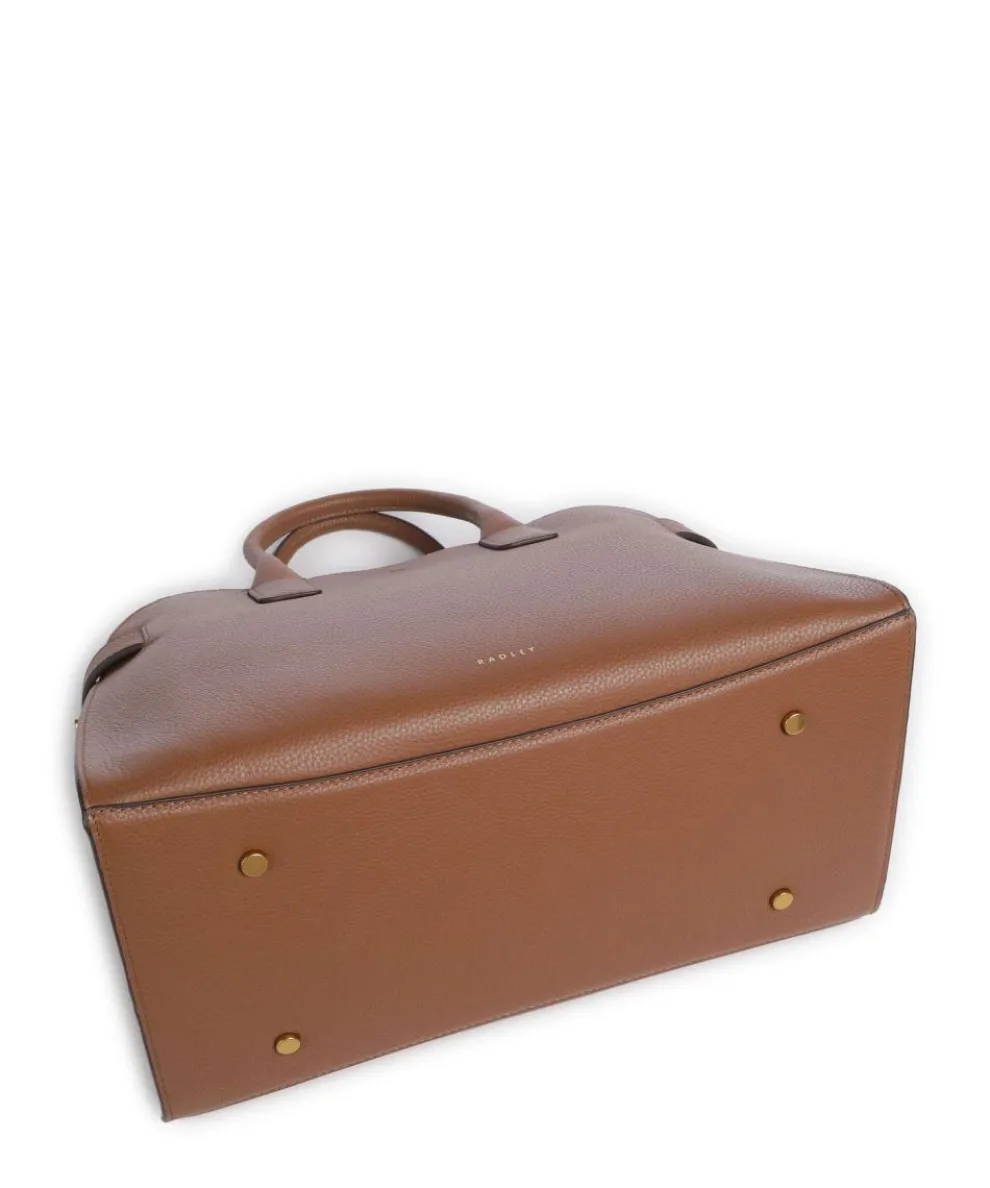 The Rathbone Handtasche genarbtes Rindsleder braun