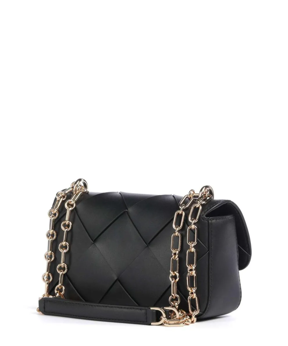 Tribeca Schultertasche fein genarbtes Leder schwarz