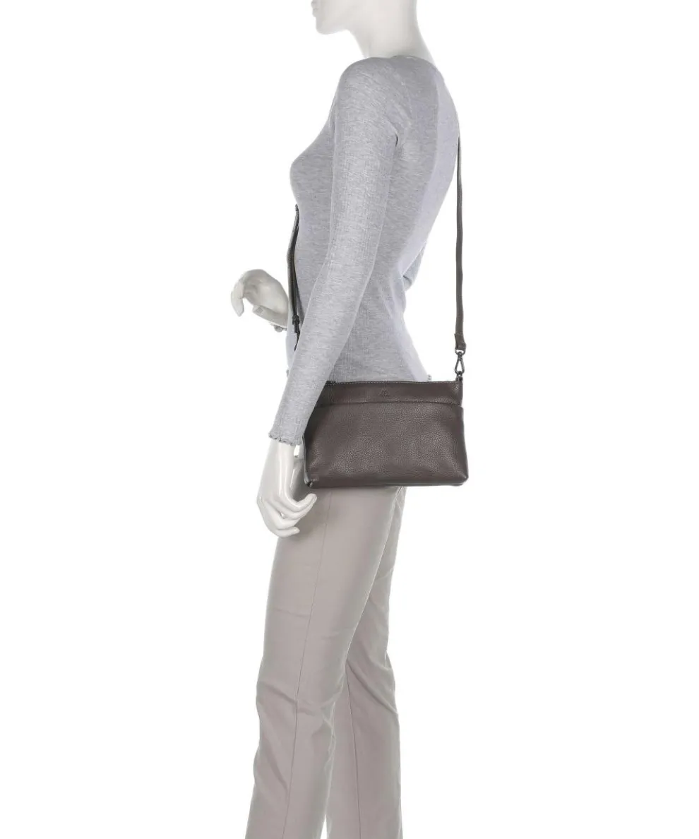 Karima Umhängetasche genarbtes Rindsleder taupe