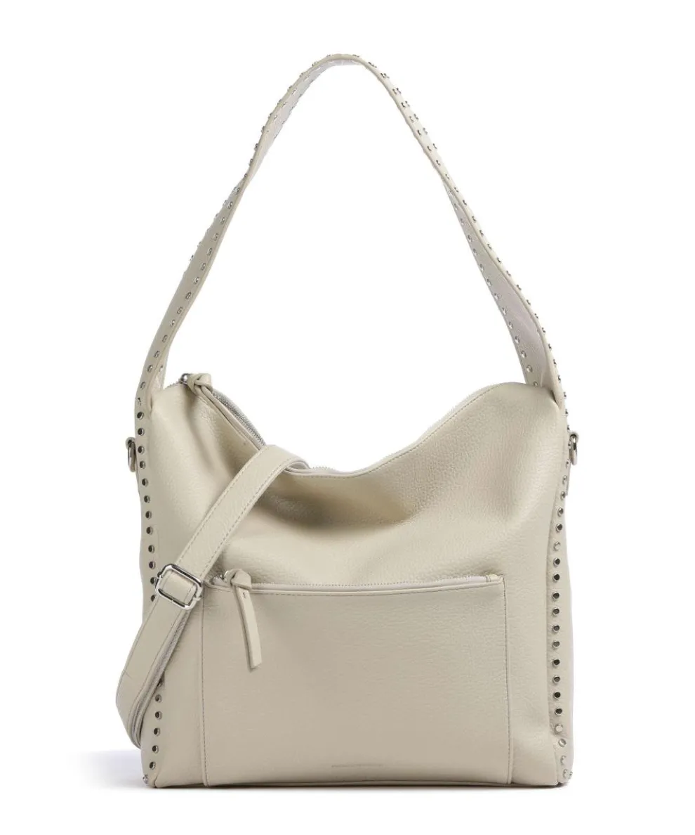 Feel Wild Beuteltasche genarbtes Leder stein