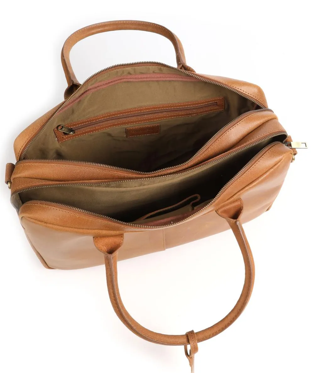 Vintage Taylor Worker Aktentasche genarbtes Leder cognac