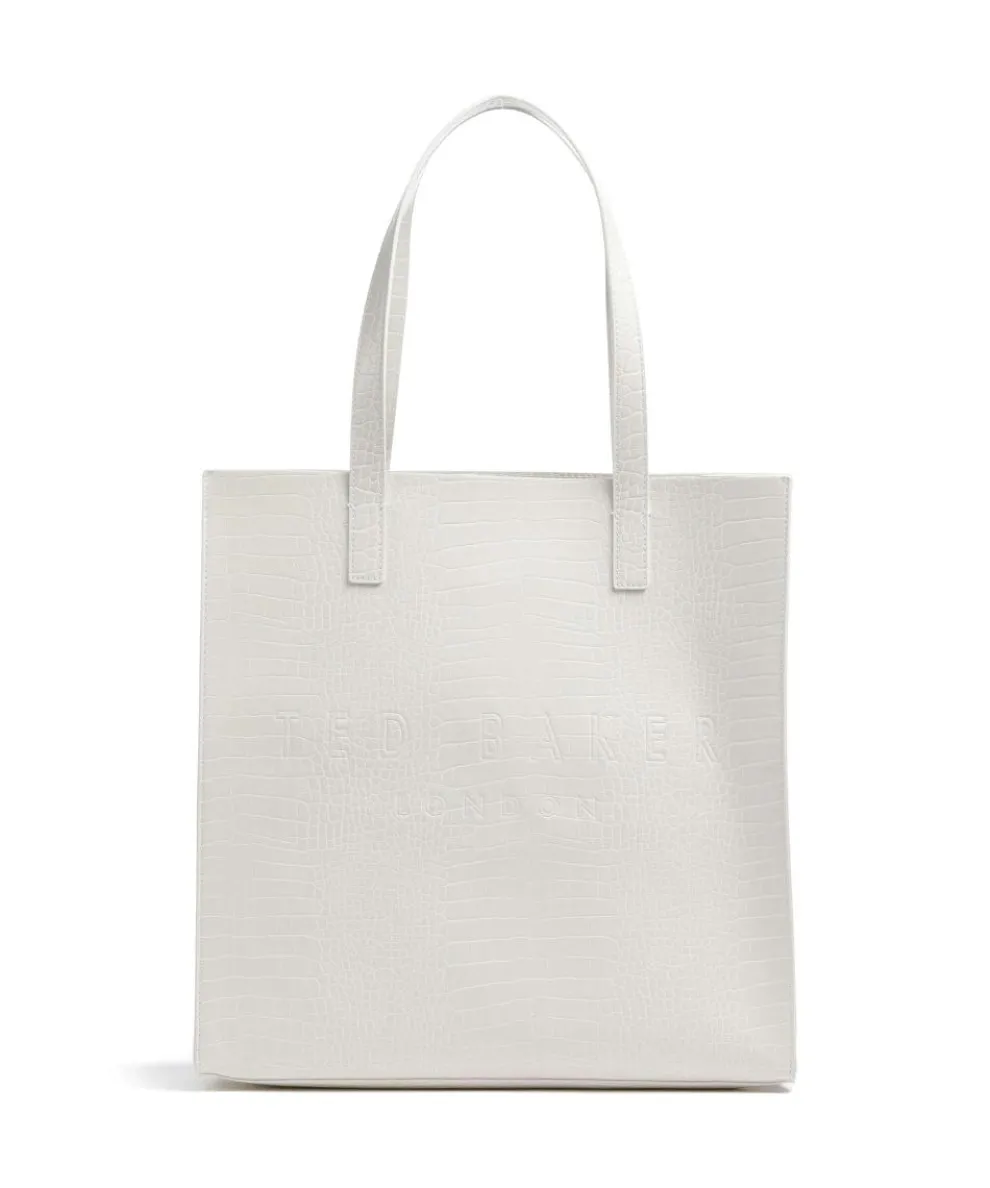 Croccon Shopper Lederimitat elfenbein