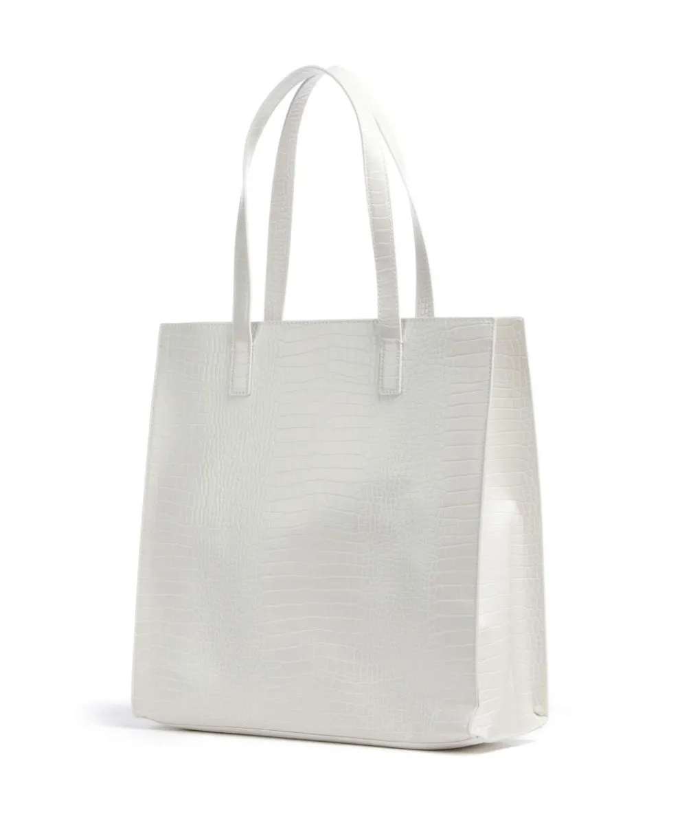 Croccon Shopper Lederimitat elfenbein