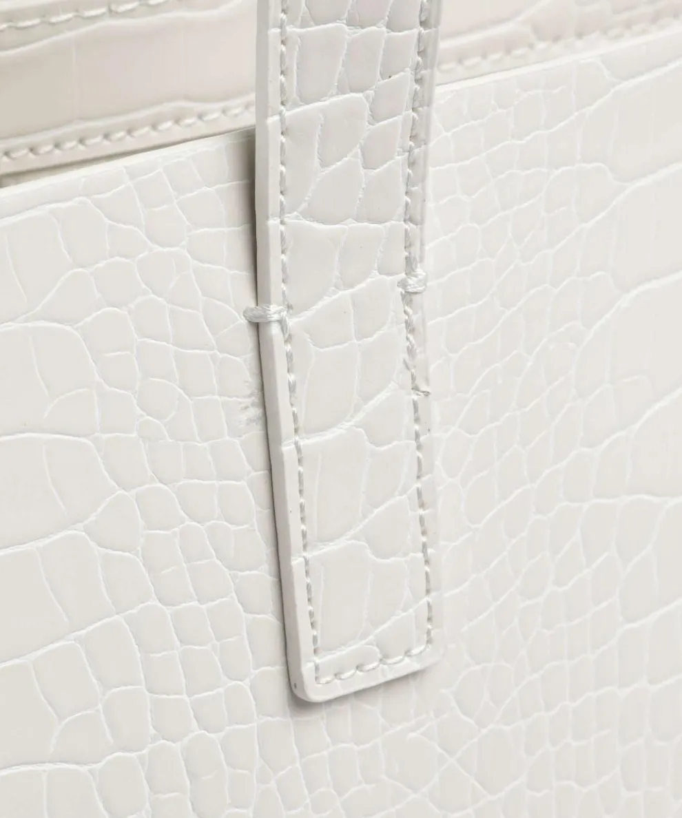 Croccon Shopper Lederimitat elfenbein