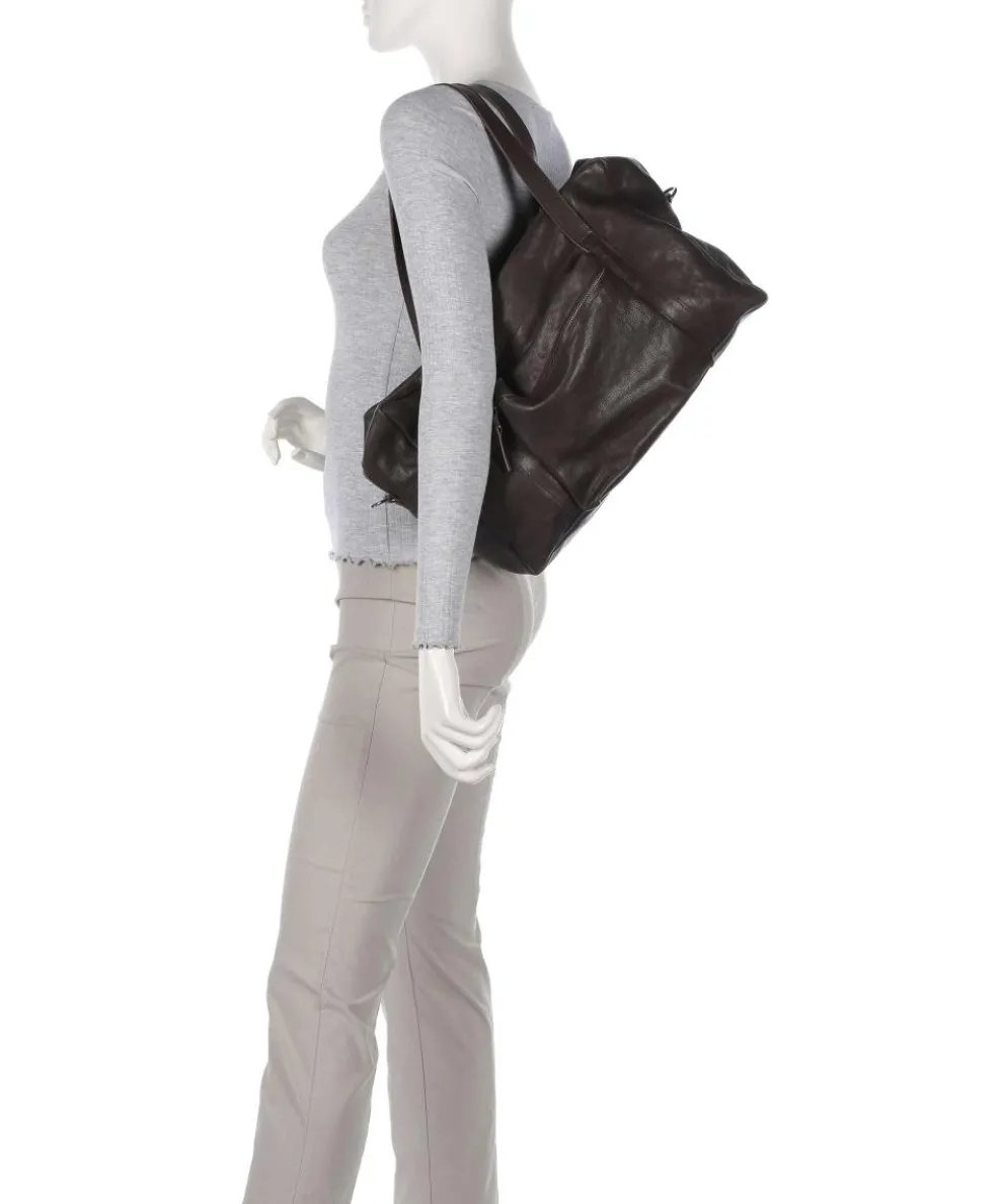 Bague M Shopper fein genarbtes Rindsleder dunkelbraun