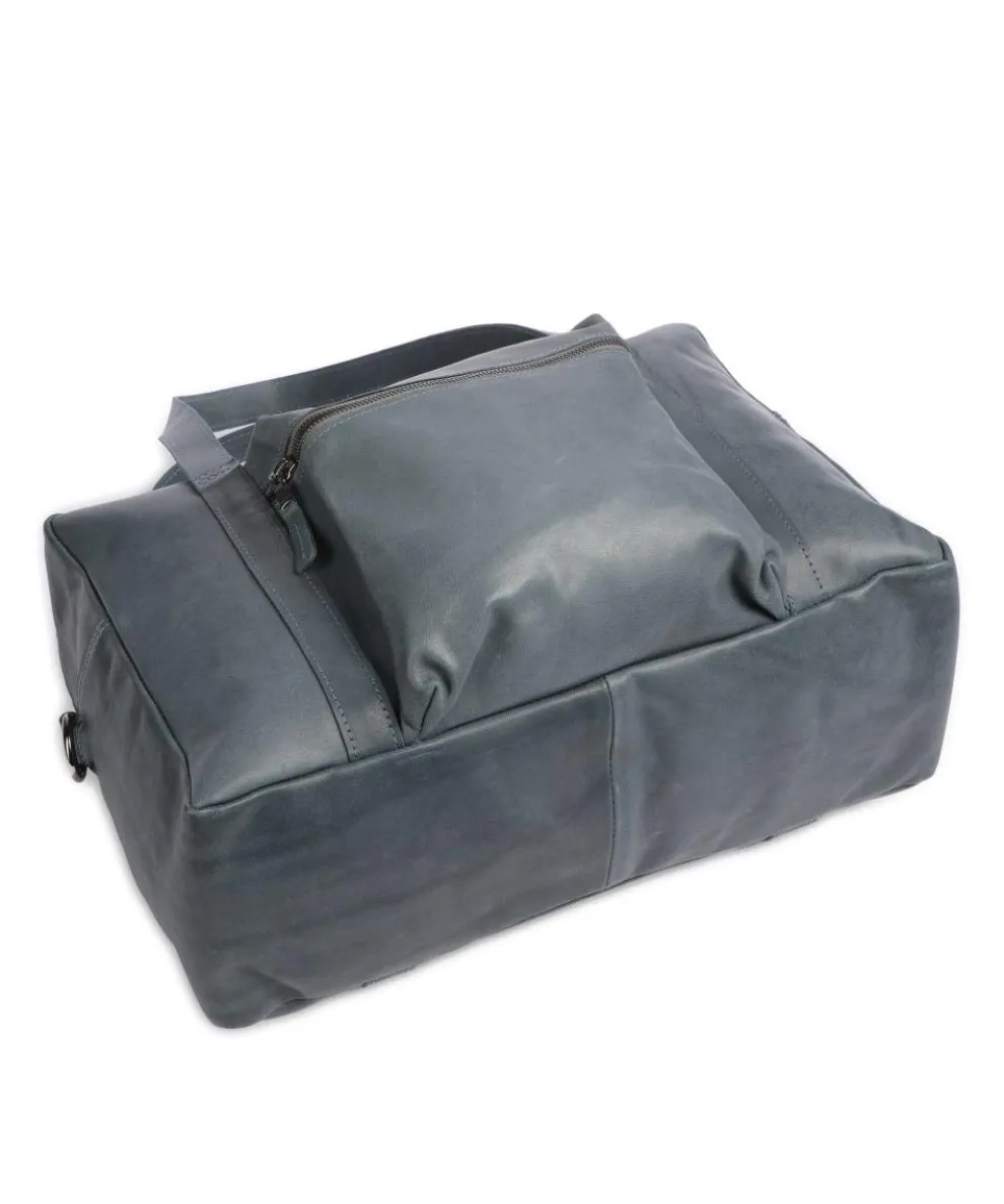 Bague M Shopper fein genarbtes Rindsleder blaugrau