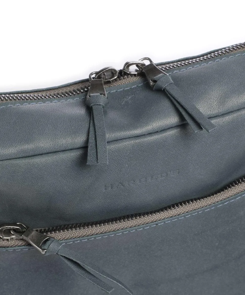 Bague M Umhängetasche weiches Rindsleder blaugrau