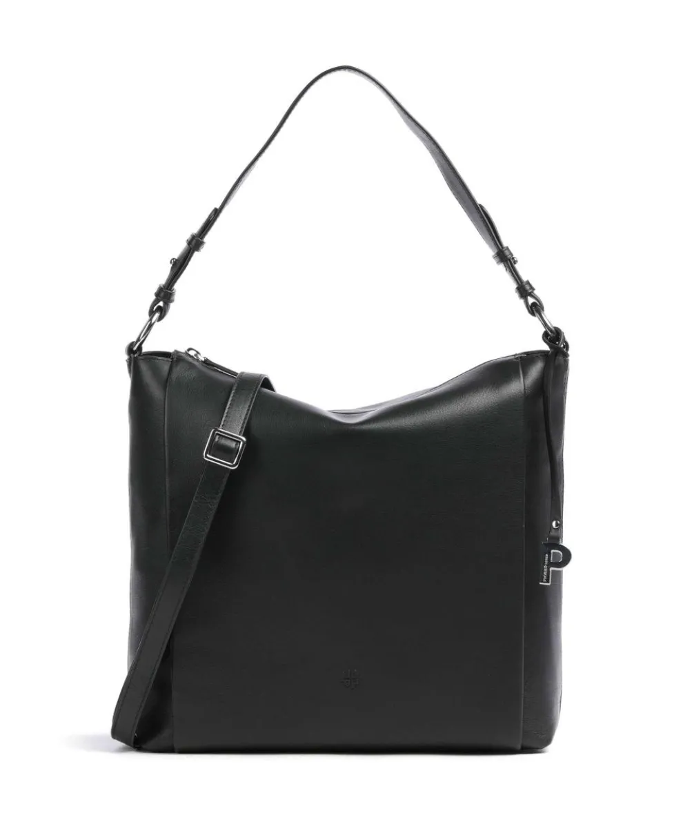 Bali Beuteltasche fein genarbtes Rindsleder schwarz