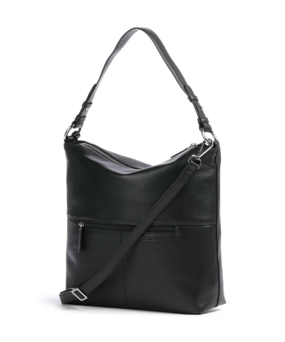 Bali Beuteltasche fein genarbtes Rindsleder schwarz