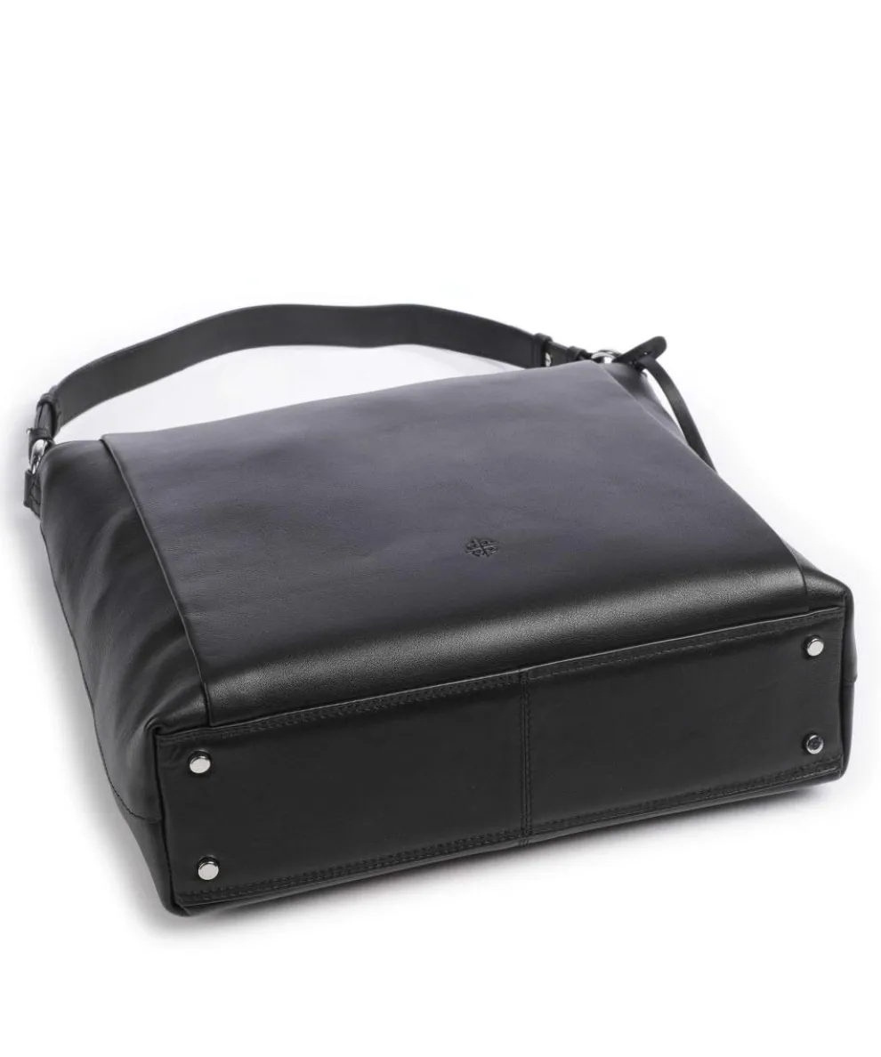 Bali Beuteltasche fein genarbtes Rindsleder schwarz