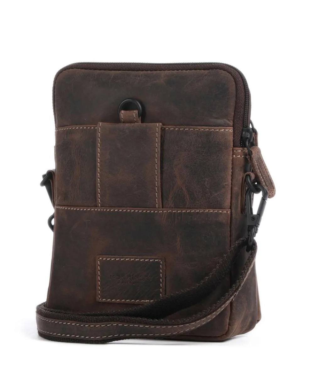 Baltimore 11 Umhängetasche Leder dunkelbraun