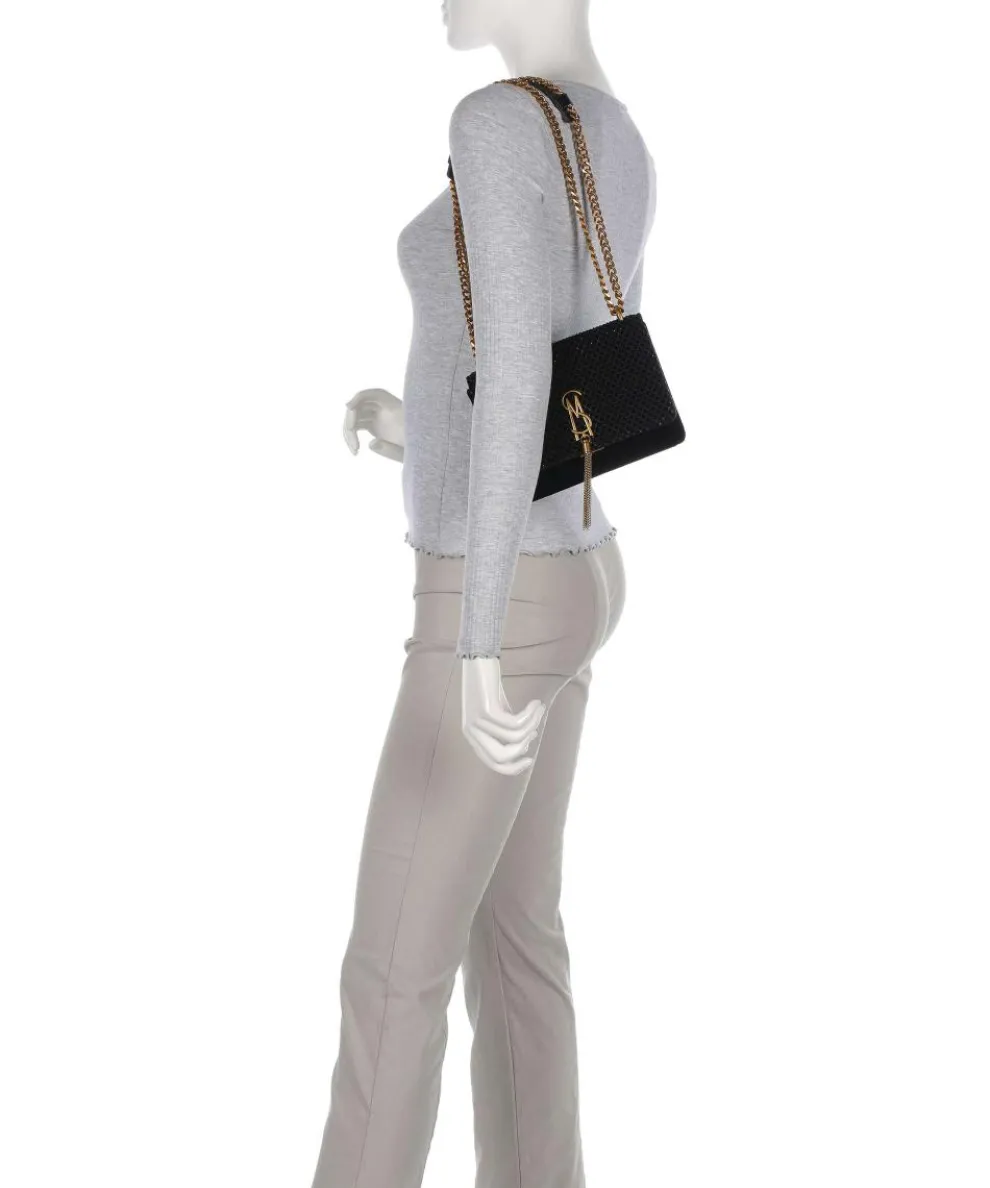 BAMARA-R Schultertasche Samtgewebe schwarz