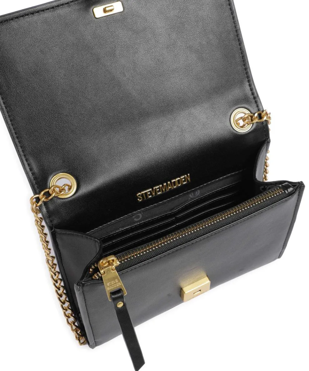 BARCH Schultertasche Lederimitat schwarz