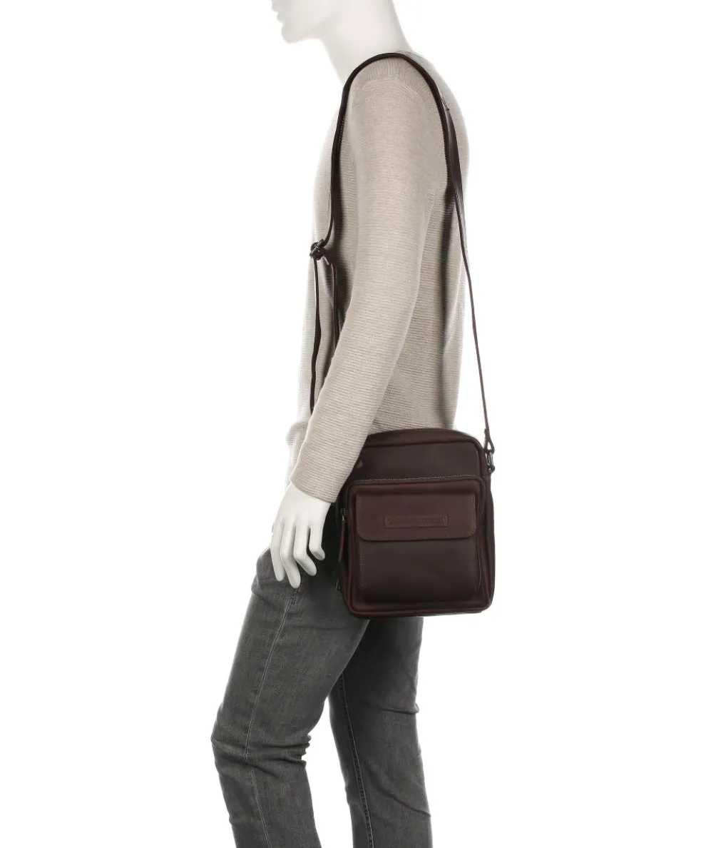 Bath Umhängetasche Pull-Up Rindsleder dunkelbraun