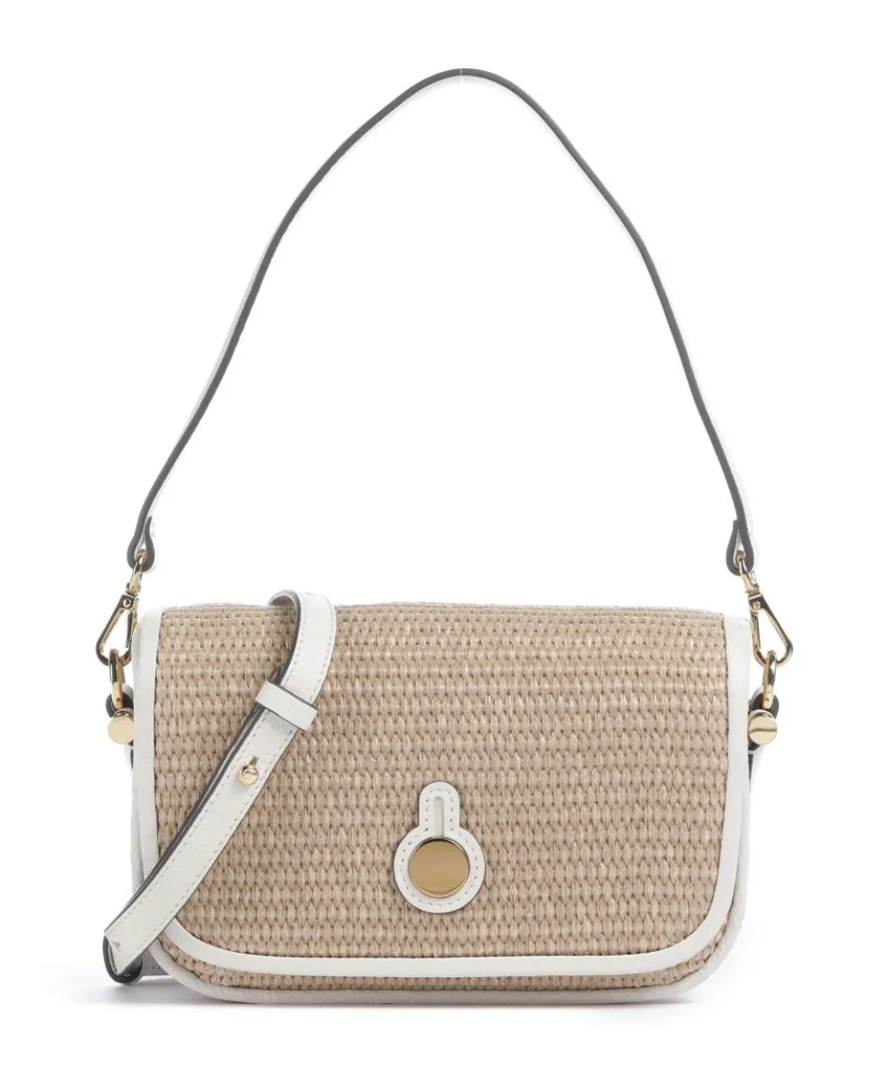 Bathurst Mews Schultertasche Kunststoff beige/weiß