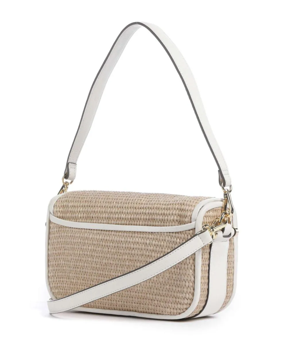 Bathurst Mews Schultertasche Kunststoff beige/weiß