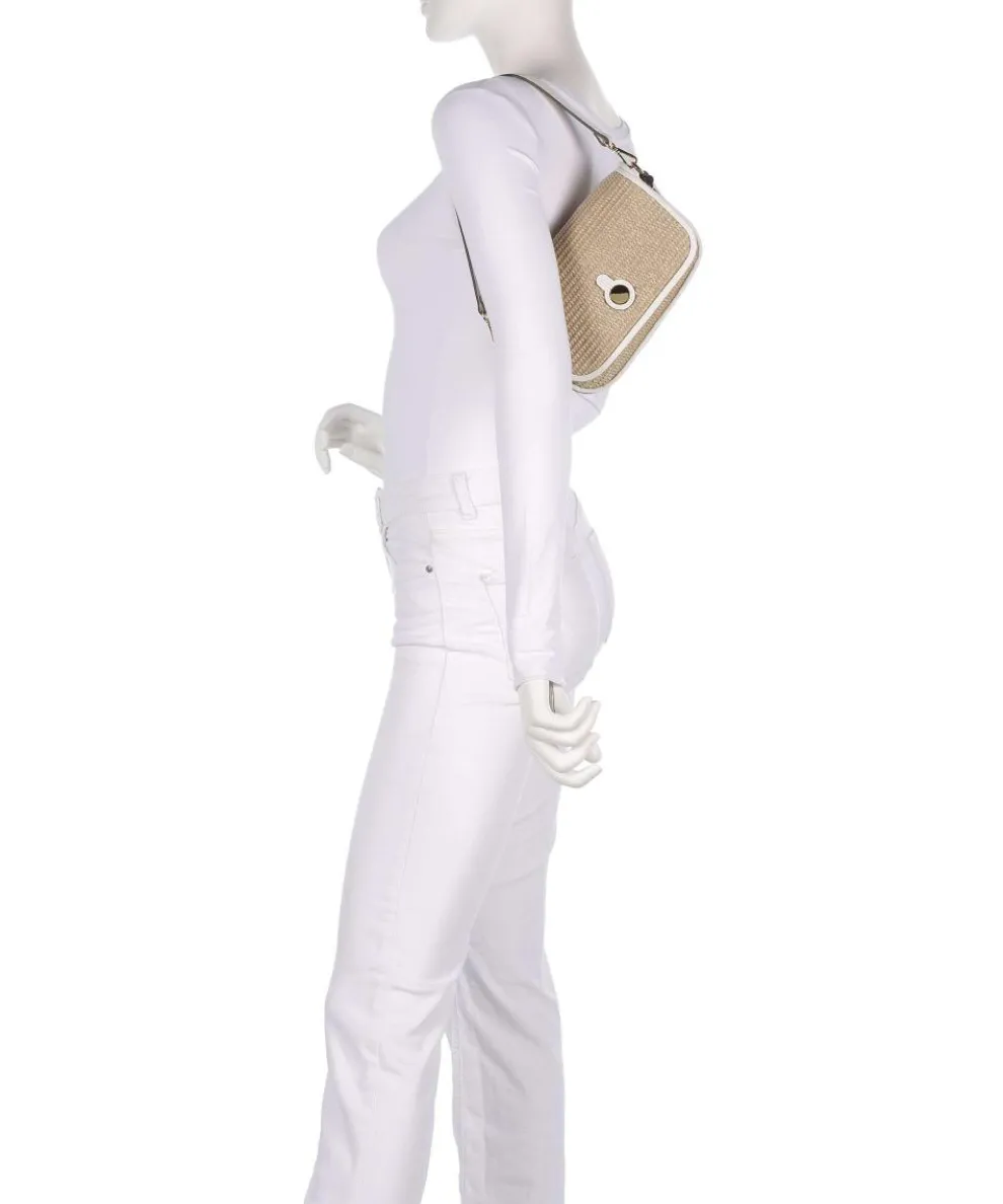 Bathurst Mews Schultertasche Kunststoff beige/weiß