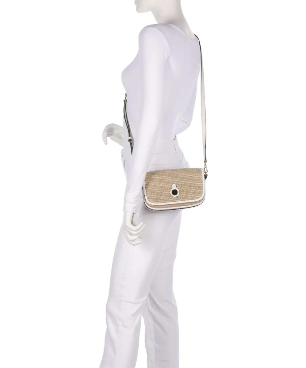 Bathurst Mews Schultertasche Kunststoff beige/weiß