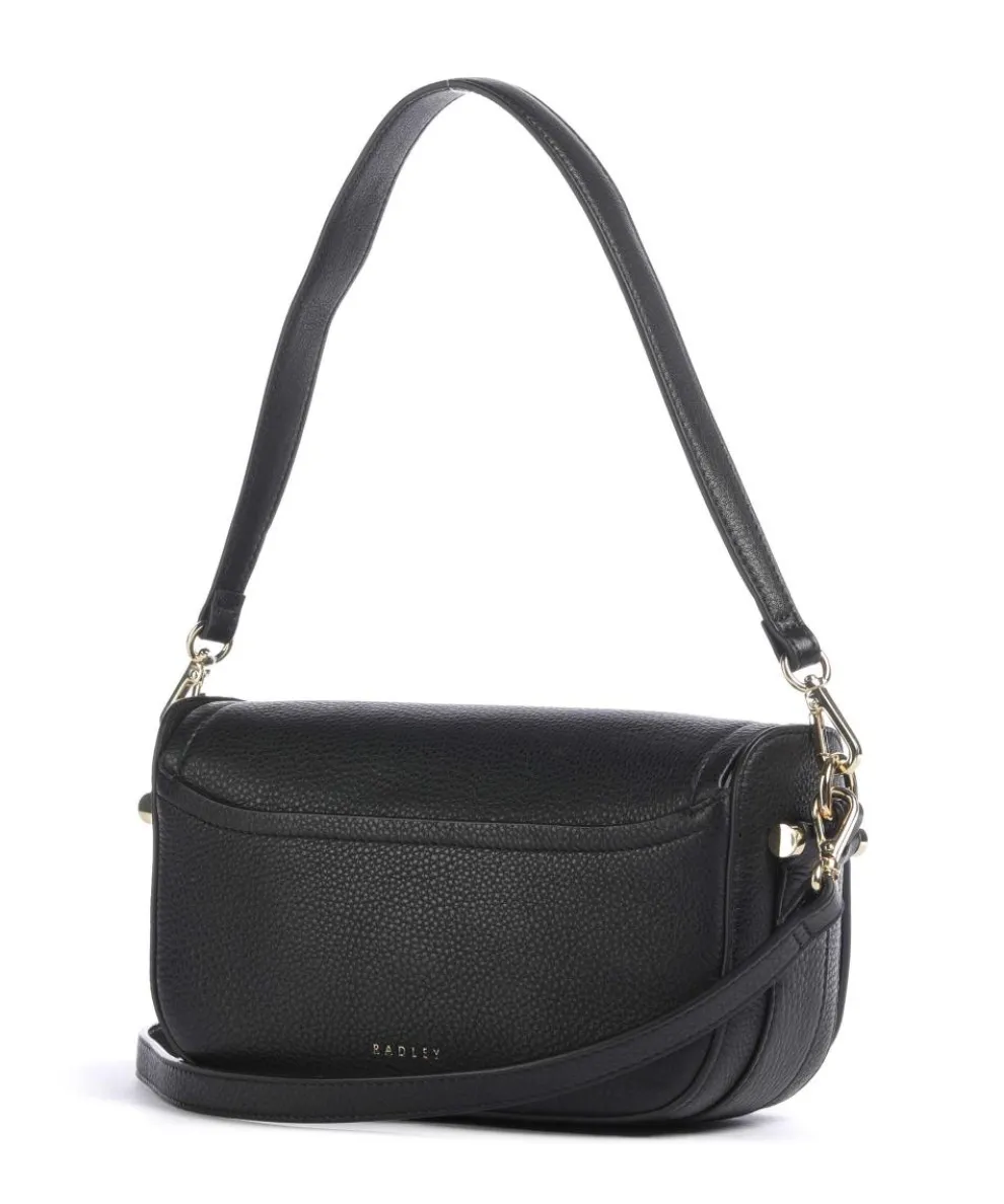 Bathurst Mews Schultertasche genarbtes Rindsleder schwarz