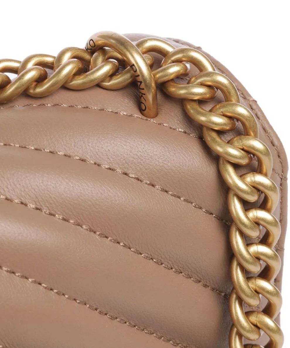 Love One Classic Schultertasche Schafsleder hellbraun