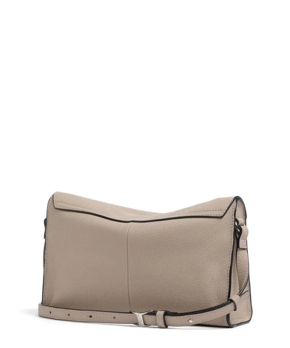 Lora Small Pebble S Umhängetasche genarbtes Rindsleder beige