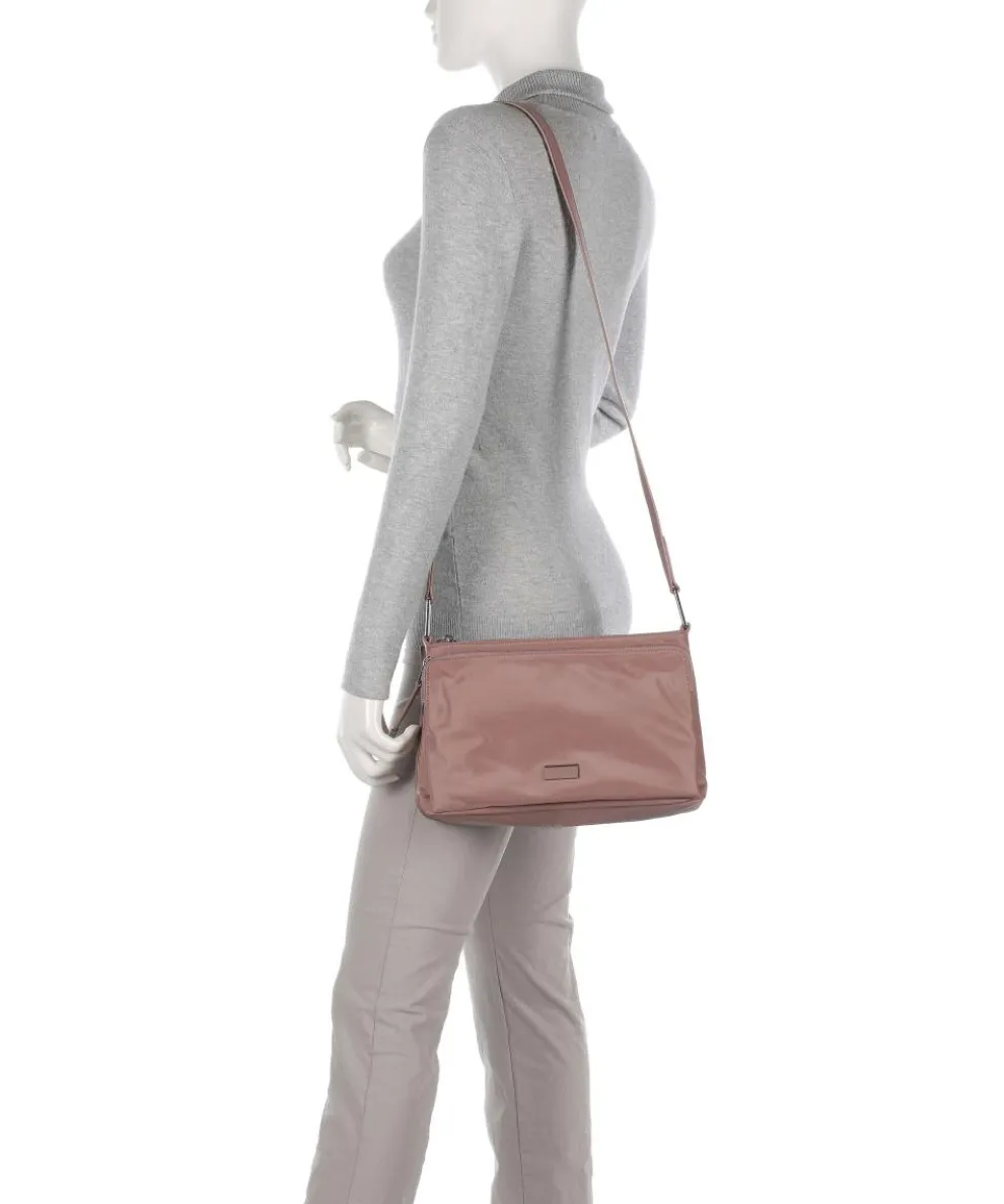 BE HER M Schultertasche recyceltes Polyester altrosa